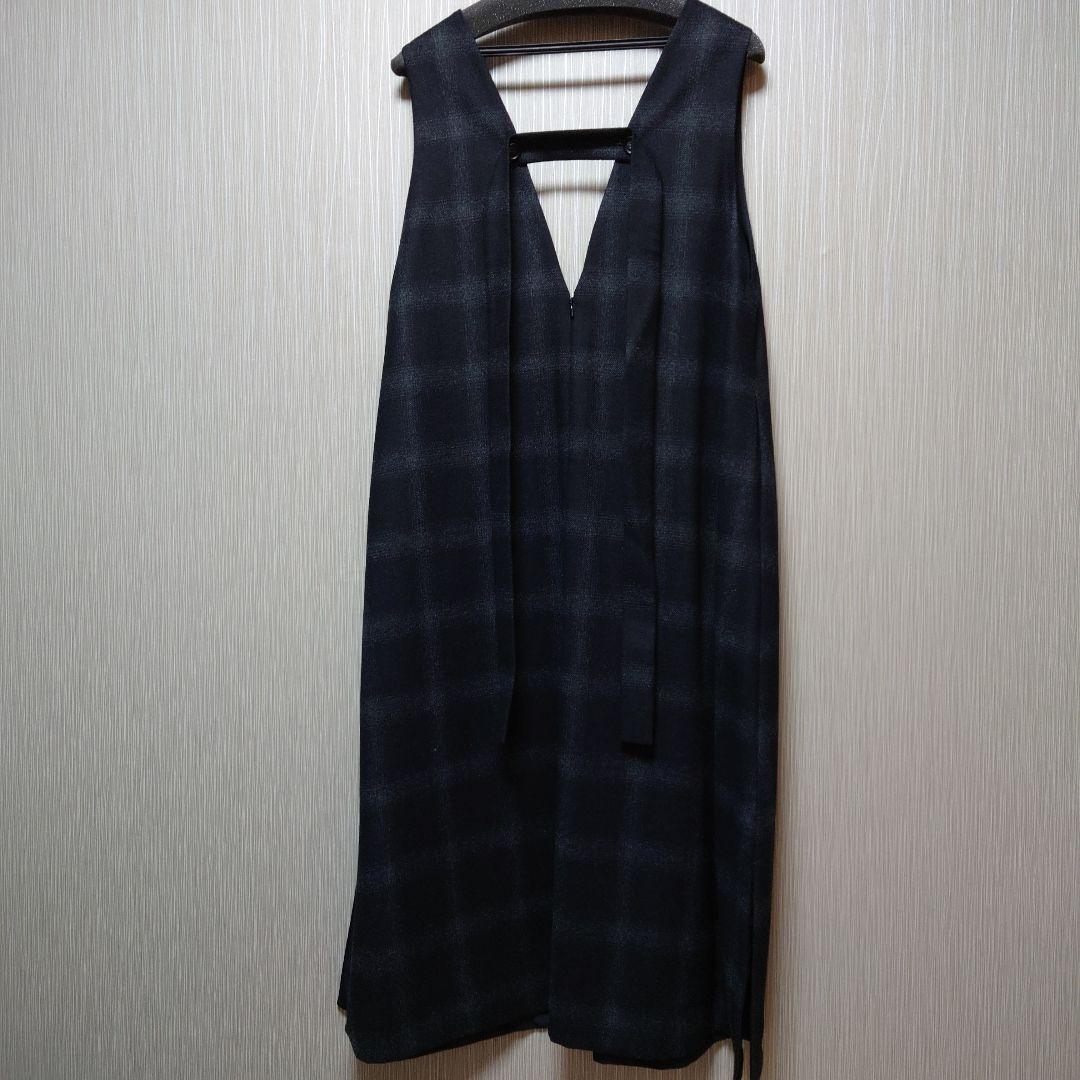 マ*君様 アドーア チェック ワンピース ジャンパースカート 38