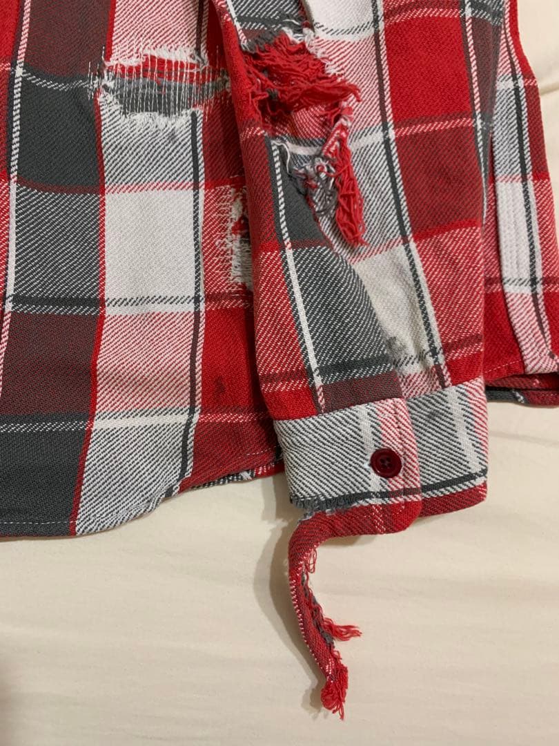 8*k様 BOWWOW 5周年リペアエイジングフランネルシャツ