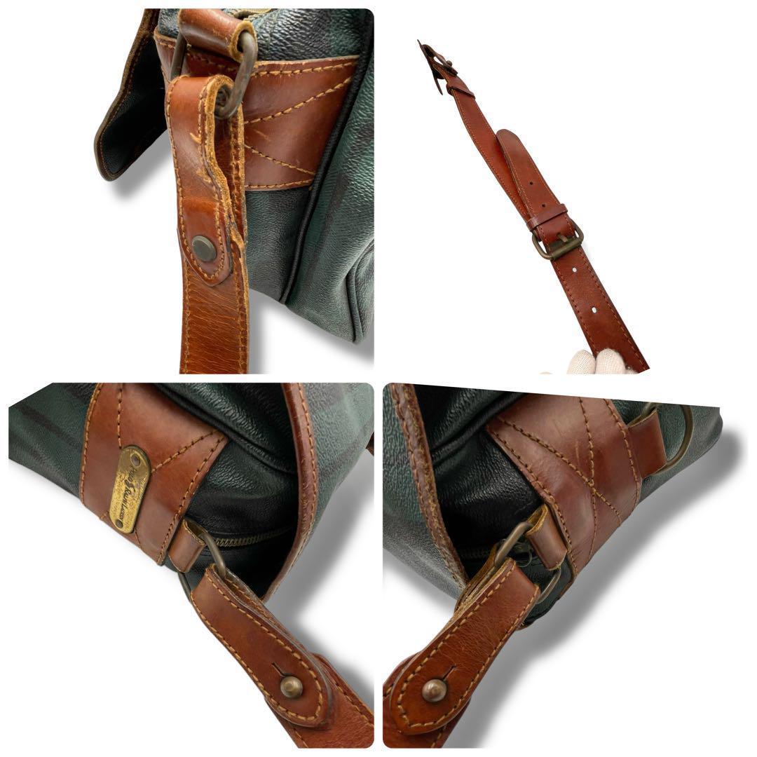 極美品 ラルフローレン ショルダーバッグ メッセンジャーバッグ PVC チェック