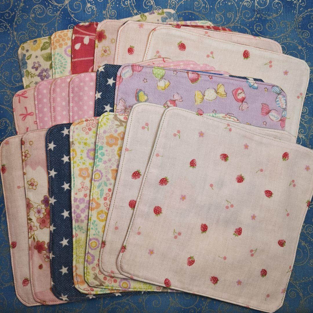 マーブル☆　ハンカチ　ワンにゃんこ柄12/28