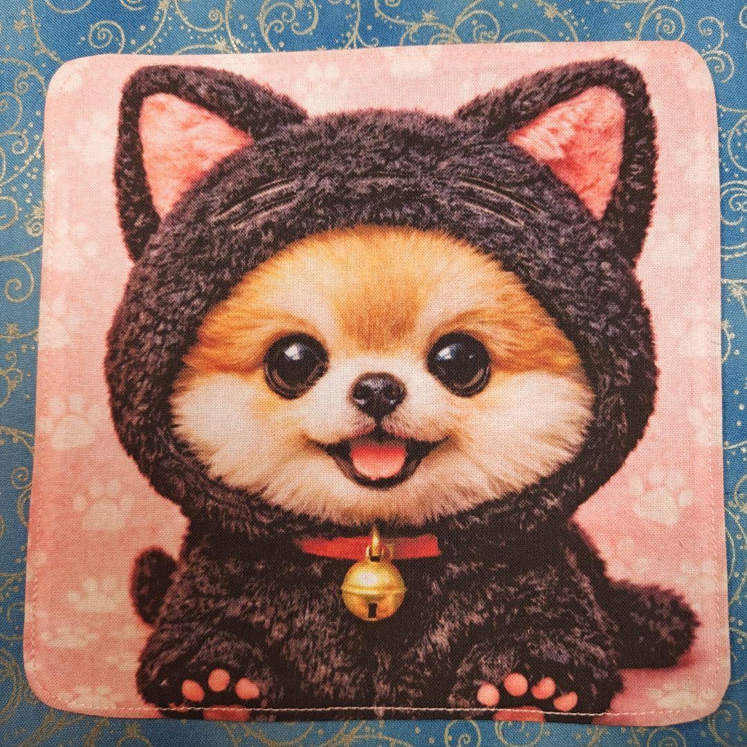 マーブル☆　ハンカチ　ワンにゃんこ柄12/28