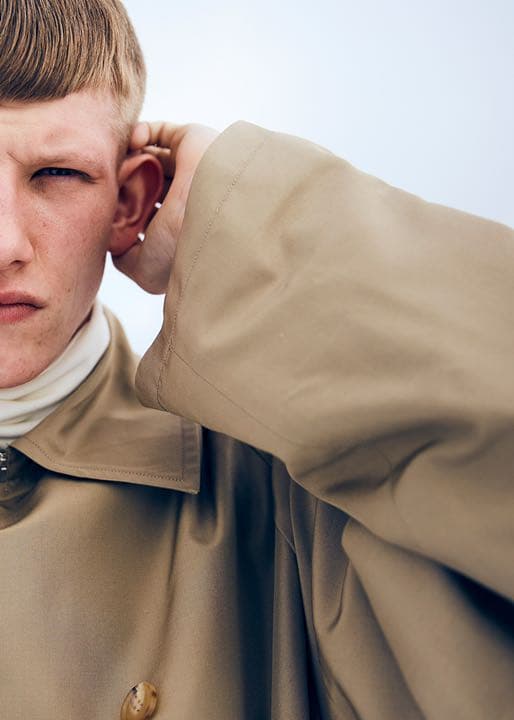 Blanc ym シルクトレンチコート