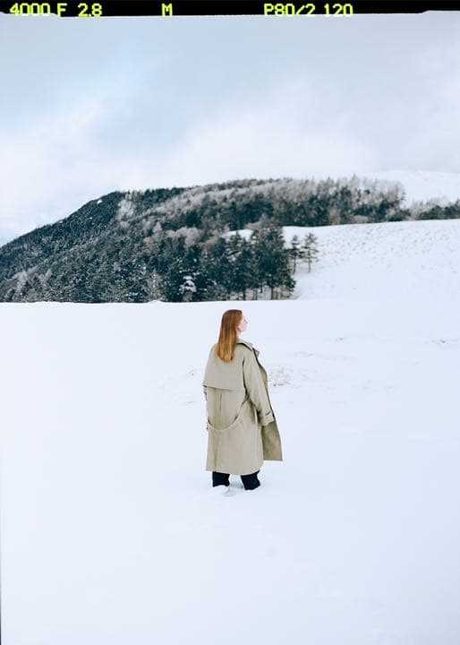 Blanc ym シルクトレンチコート