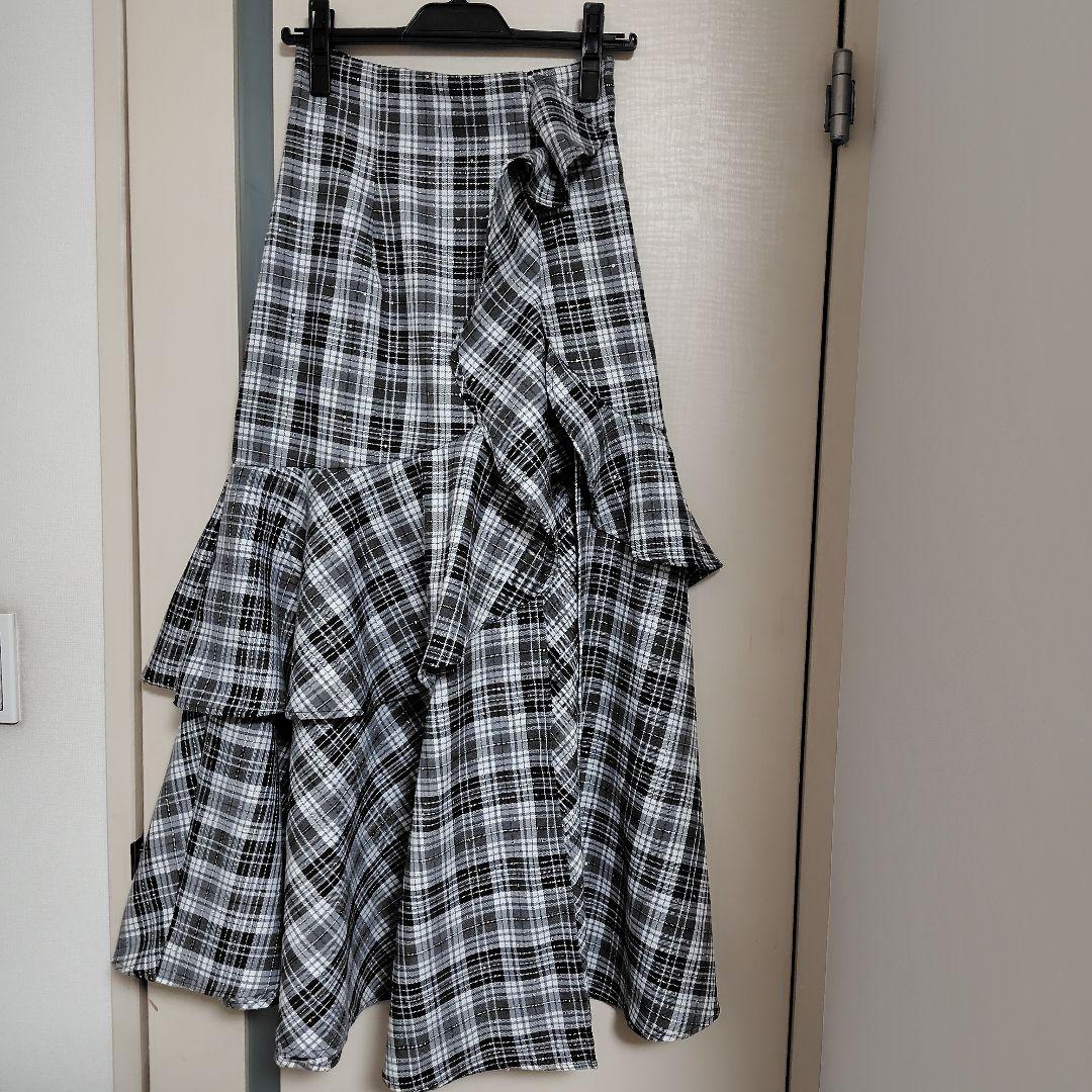 rienda　リエンダ　チェックフリルスリットスコートショートパンツ　Mサイズ