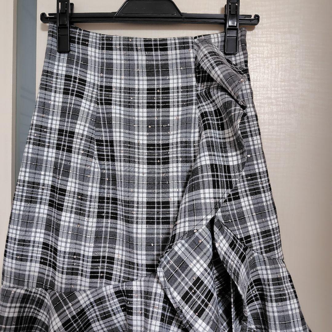 rienda　リエンダ　チェックフリルスリットスコートショートパンツ　Mサイズ