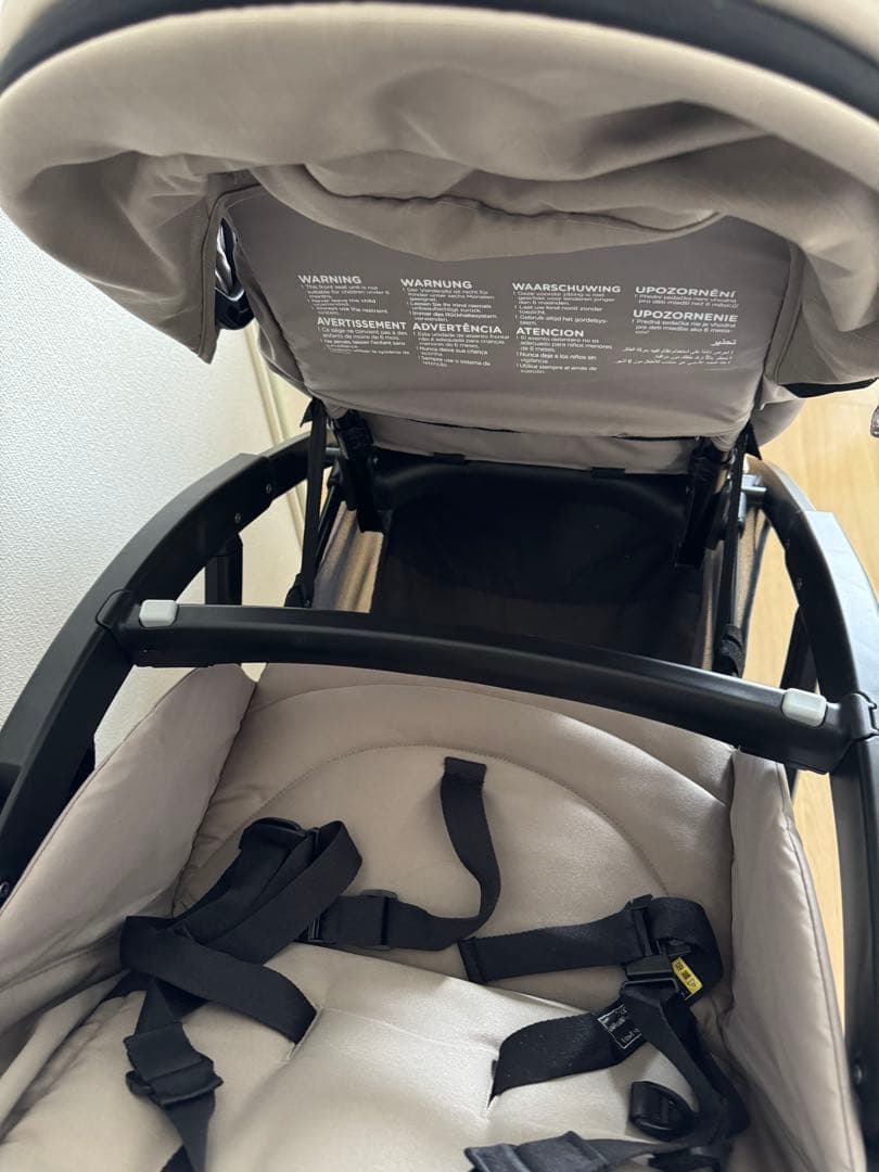 【美品】【使用3回】Joie エヴァライトデュオ　専用レインカバー付き　ベージュ