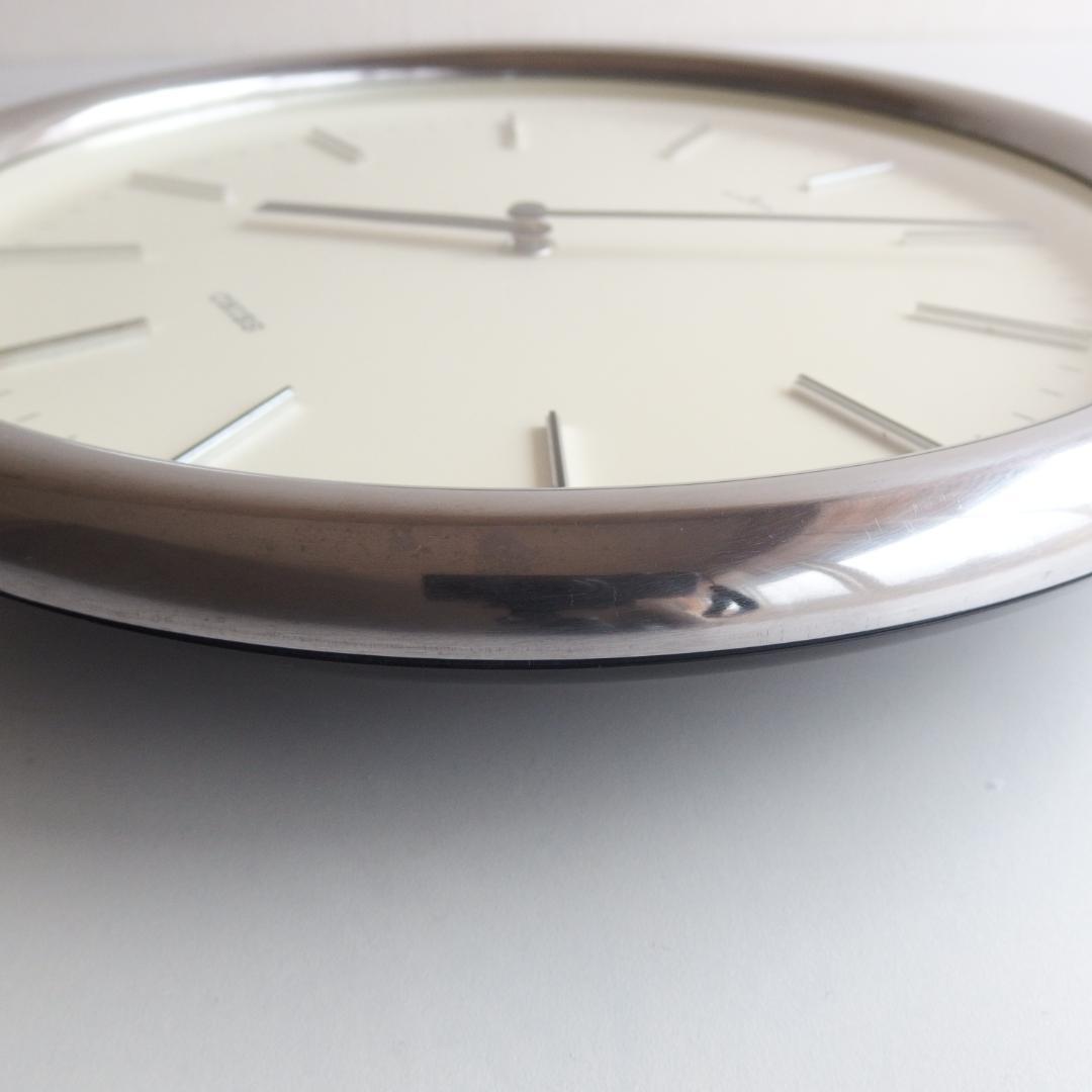 SEIKO シルバーの掛け時計 80s