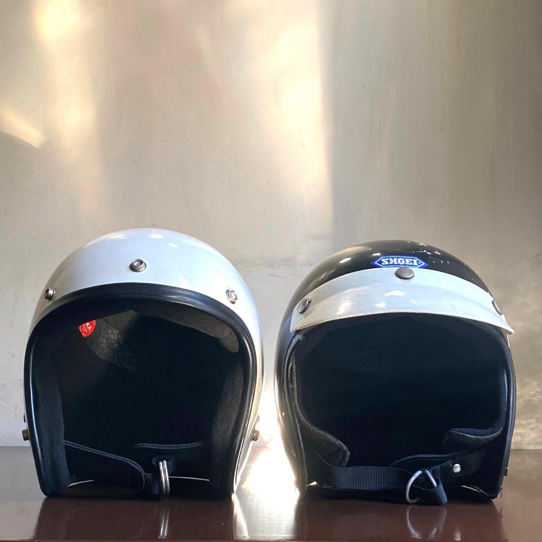 SHOEI 小帽体 目深加工 リペア済み 当時物 族ヘル ビンテージヘルメット