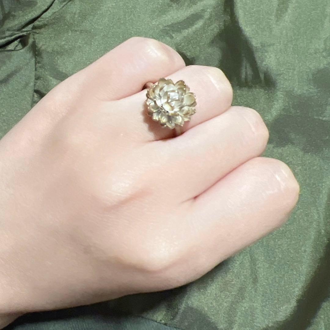 ⭐️指輪　シロツメクサ　ハンドメイド