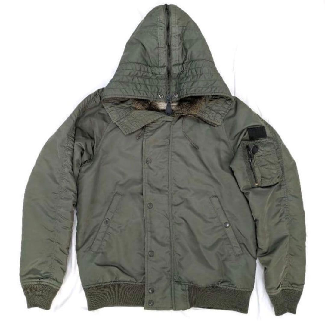 AVIREX N-2B フライトジャケット　ミリタリー　カーキ　L
