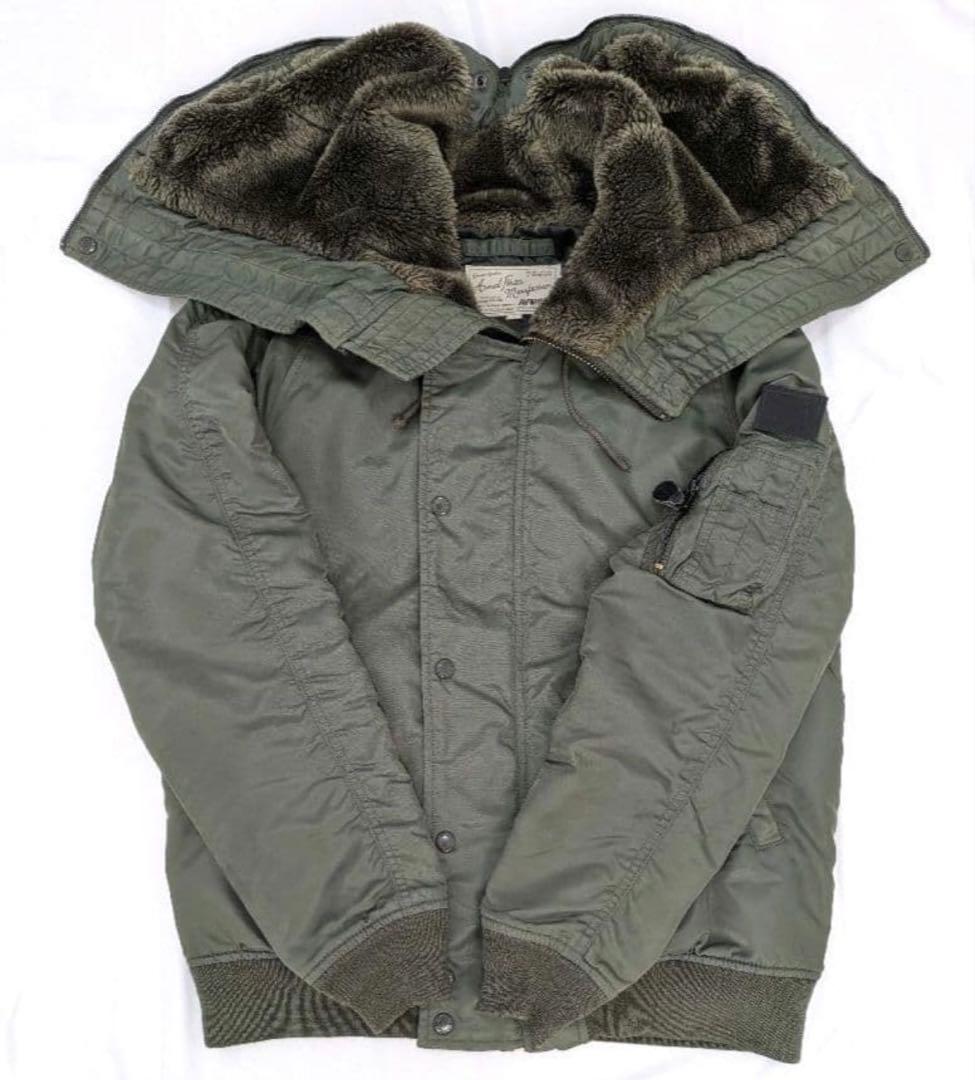 AVIREX N-2B フライトジャケット　ミリタリー　カーキ　L