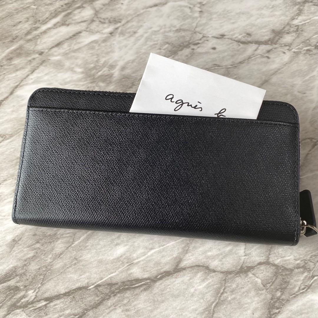 2493【新品★定価2.7万円】アニエスベー★長財布★メンズ★ブラック★ラウンド