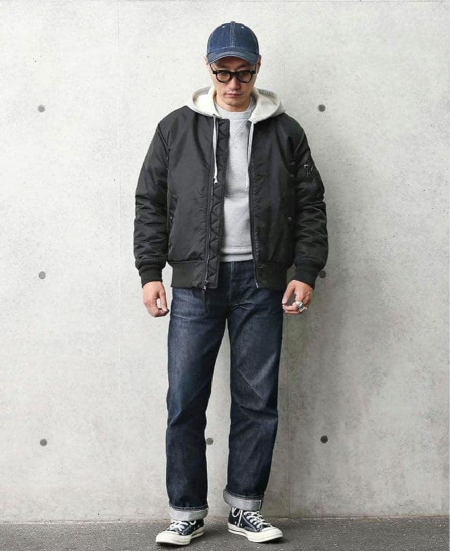 廃盤 WAIPER MA-1フライトジャケット　ブラック XL