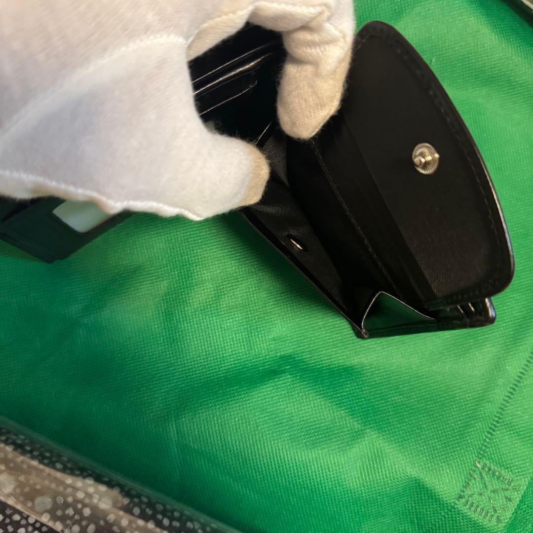 （希少）スタースティングレイ 折財　 二つ折り ガルーシャ 黒