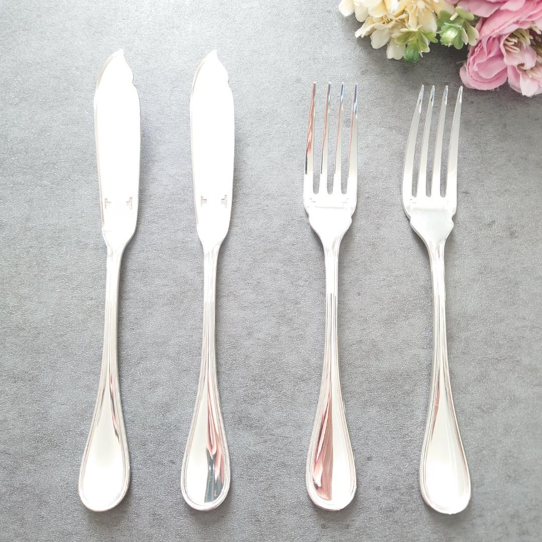 希少 美品 クリストフル アルビ フィッシュナイフ フィッシュフォーク 4点