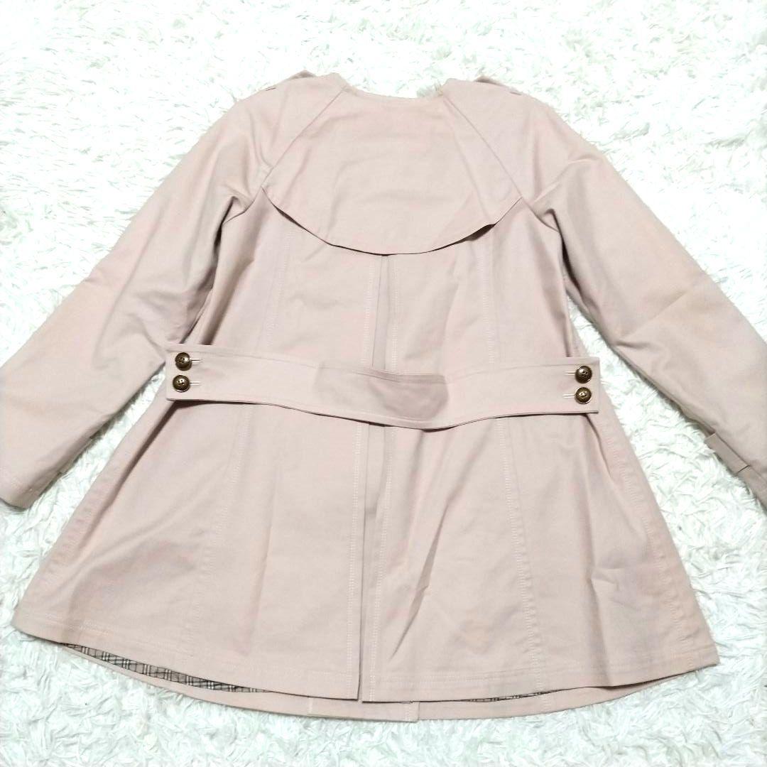 バーバリーブルーレーベル　トレンチコート　ノバチェック　ベルト　ナポレオン　金