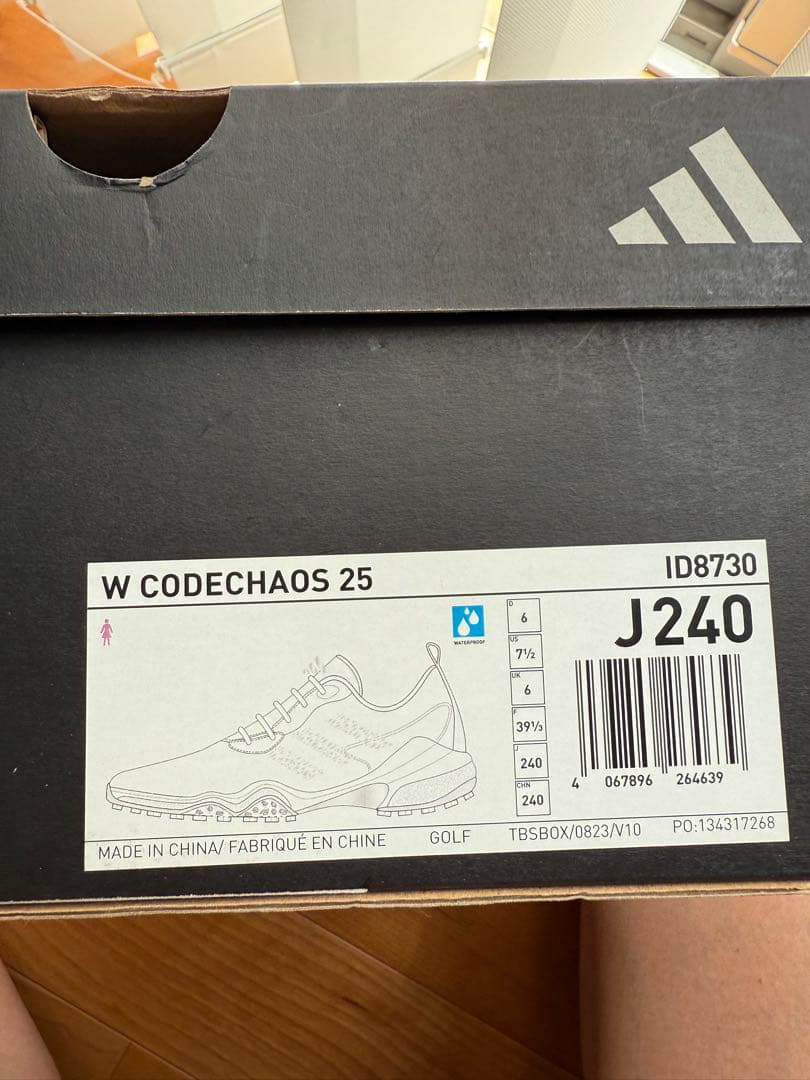 新品❗️コードカオス25 ♡ adidas ゴルフシューズ ホワイト 24cm