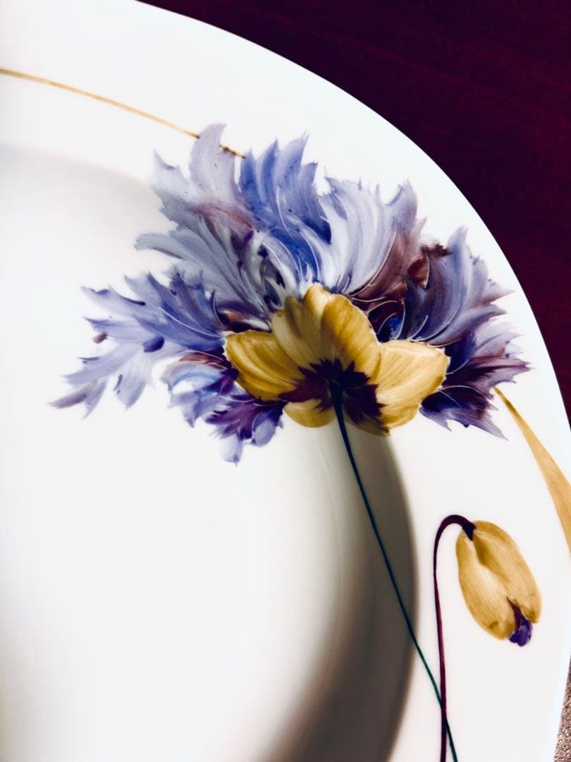 マイセン プレート　ユーゲント ラフラワー ケシ 　スープ皿 ディーププレート