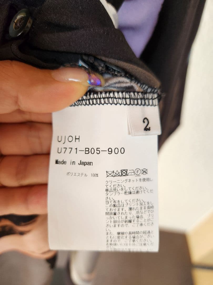 ★美品★ujohジップハーフスリーブシャツ