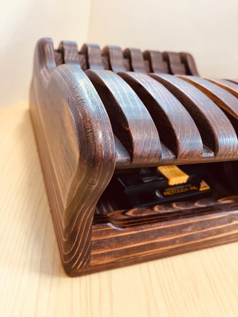 木製シザートレイ　シザートレー　シザースタンド　ハサミ皿　Aタイプ