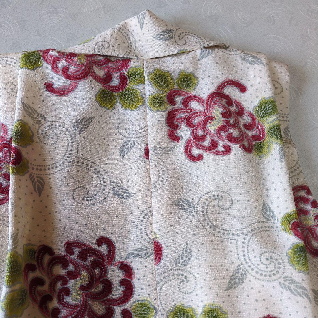 七五三３歳女の子正絹手縫いの被布（中綿無し）生成り色