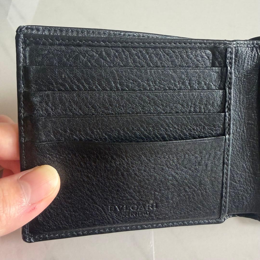 BVLGARI 二つ折り財布 ブラック 33403