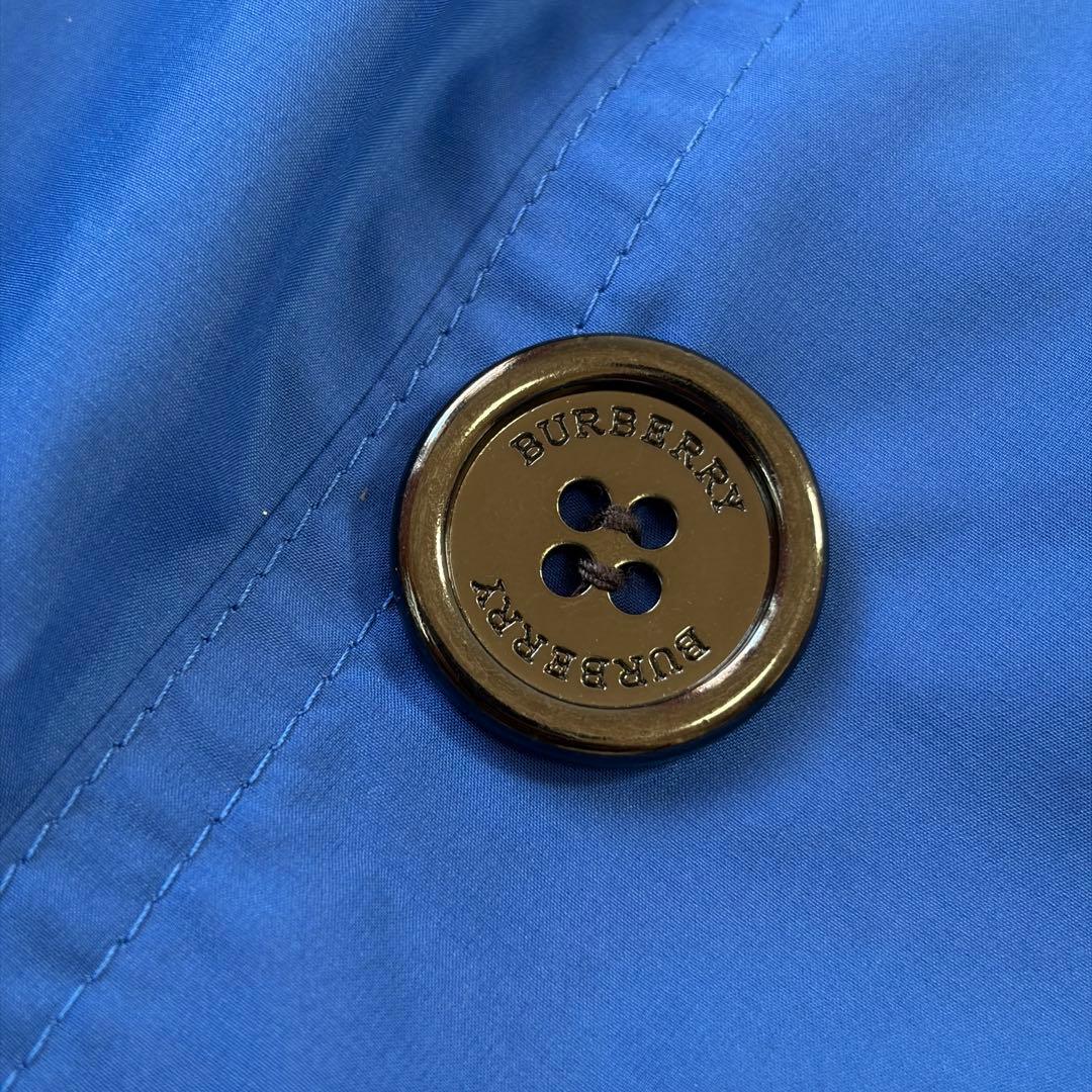 【美品/撥水/希少ブルー】BURBERRY トレンチコート プリーツ チェック