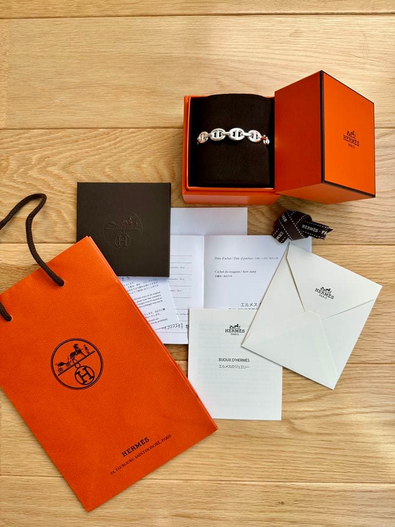 【新品】HERMES ブレスレット SHサイズ シェーヌダンクル アンシェネMM
