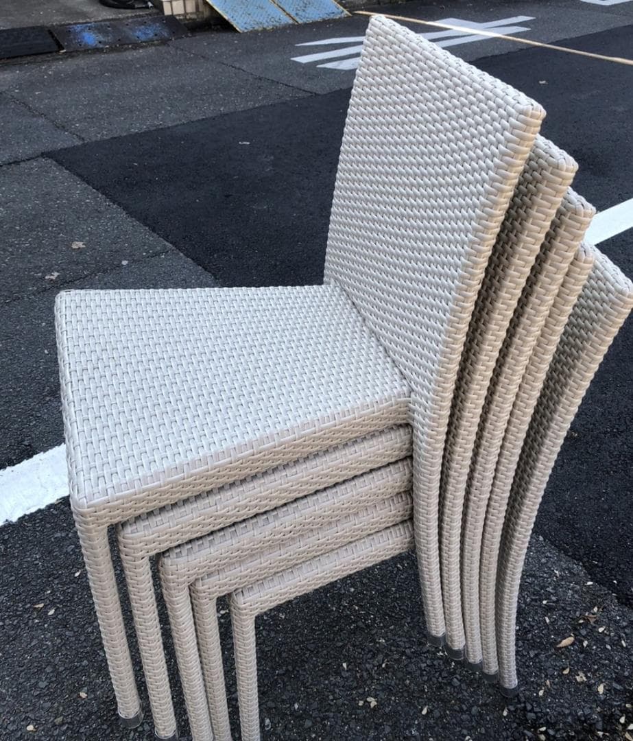 [H] ガーデンチェア 5脚 椅子 屋外 テラス ベランダ バルコニー