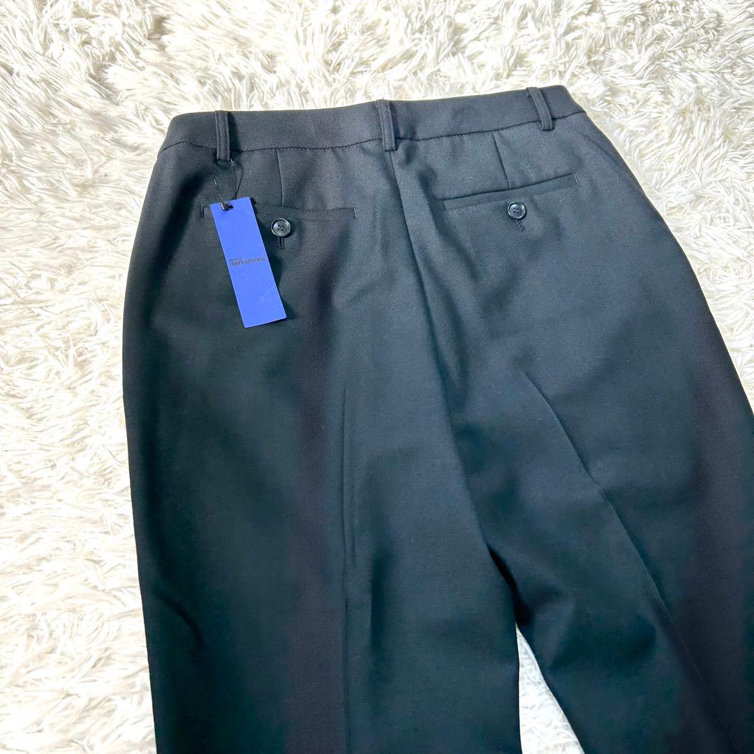 AOKI【未使用タグ付☆】島田順子　スーツセットアップ　パンツ　ノーカラー　S黒