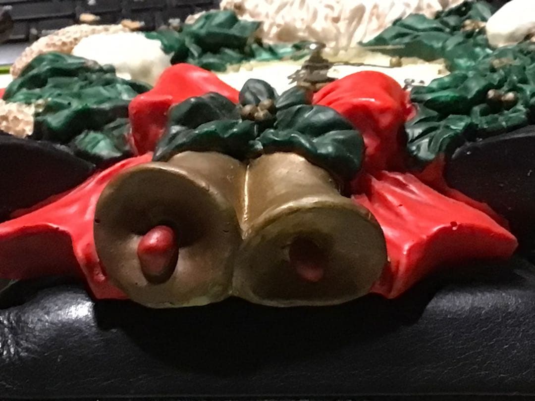 ヴィンテージ　サンタクロース 壁掛け時計 It's Christmas Time