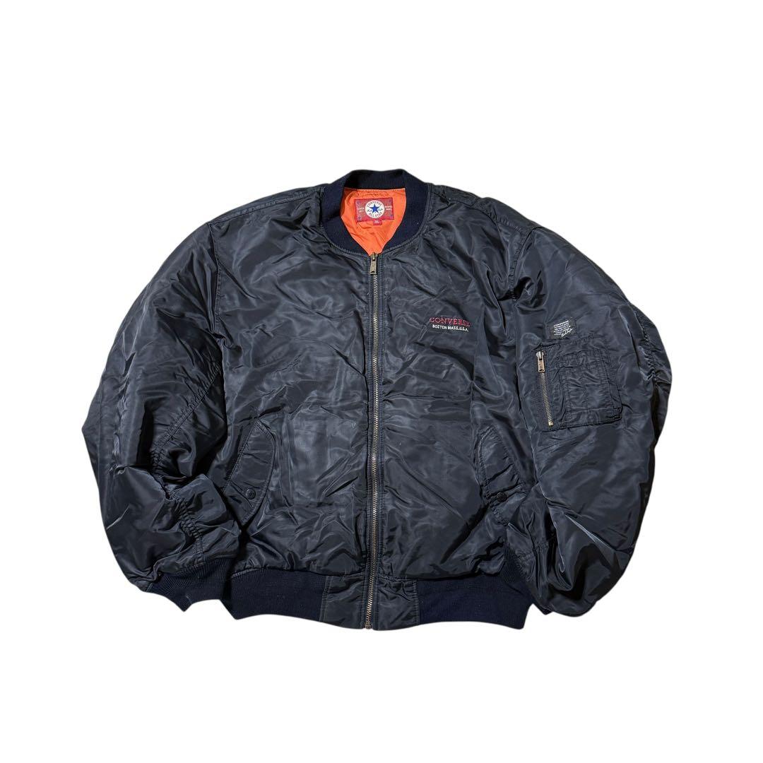 コンバース フライトジャケット ナイロンジャケット MA-1 ダークネイビー