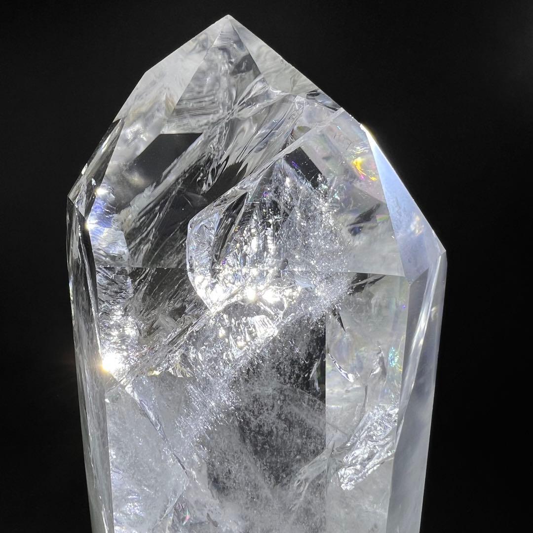 ✳✨究極の激凄超逸品❗✨極上超高透明度とレインボー✨虹入り 水晶 六角柱 天然石
