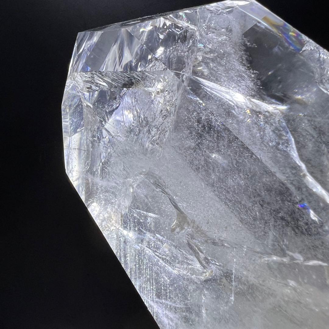 ✳✨究極の激凄超逸品❗✨極上超高透明度とレインボー✨虹入り 水晶 六角柱 天然石
