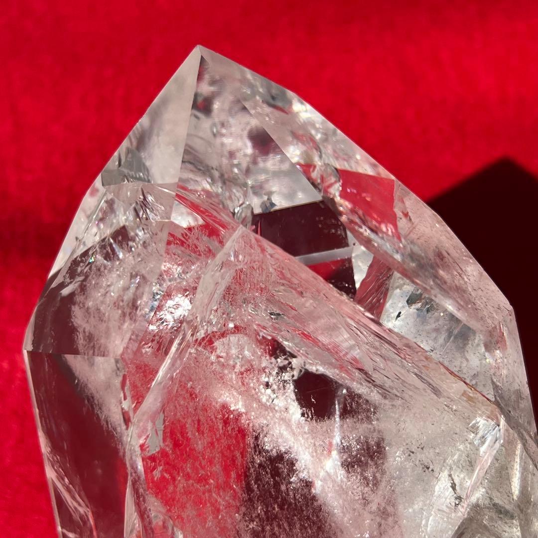 ✳✨究極の激凄超逸品❗✨極上超高透明度とレインボー✨虹入り 水晶 六角柱 天然石