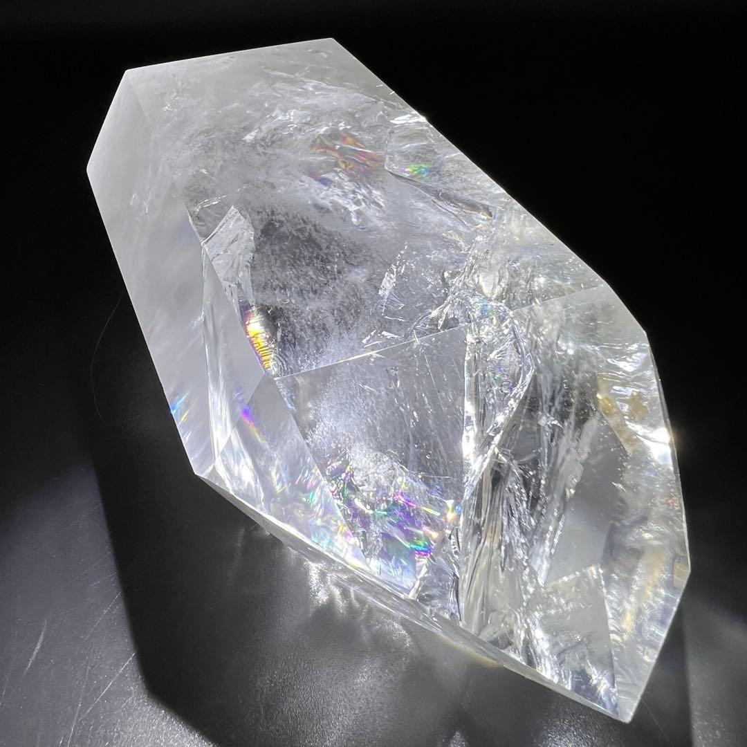 ✳✨究極の激凄超逸品❗✨極上超高透明度とレインボー✨虹入り 水晶 六角柱 天然石