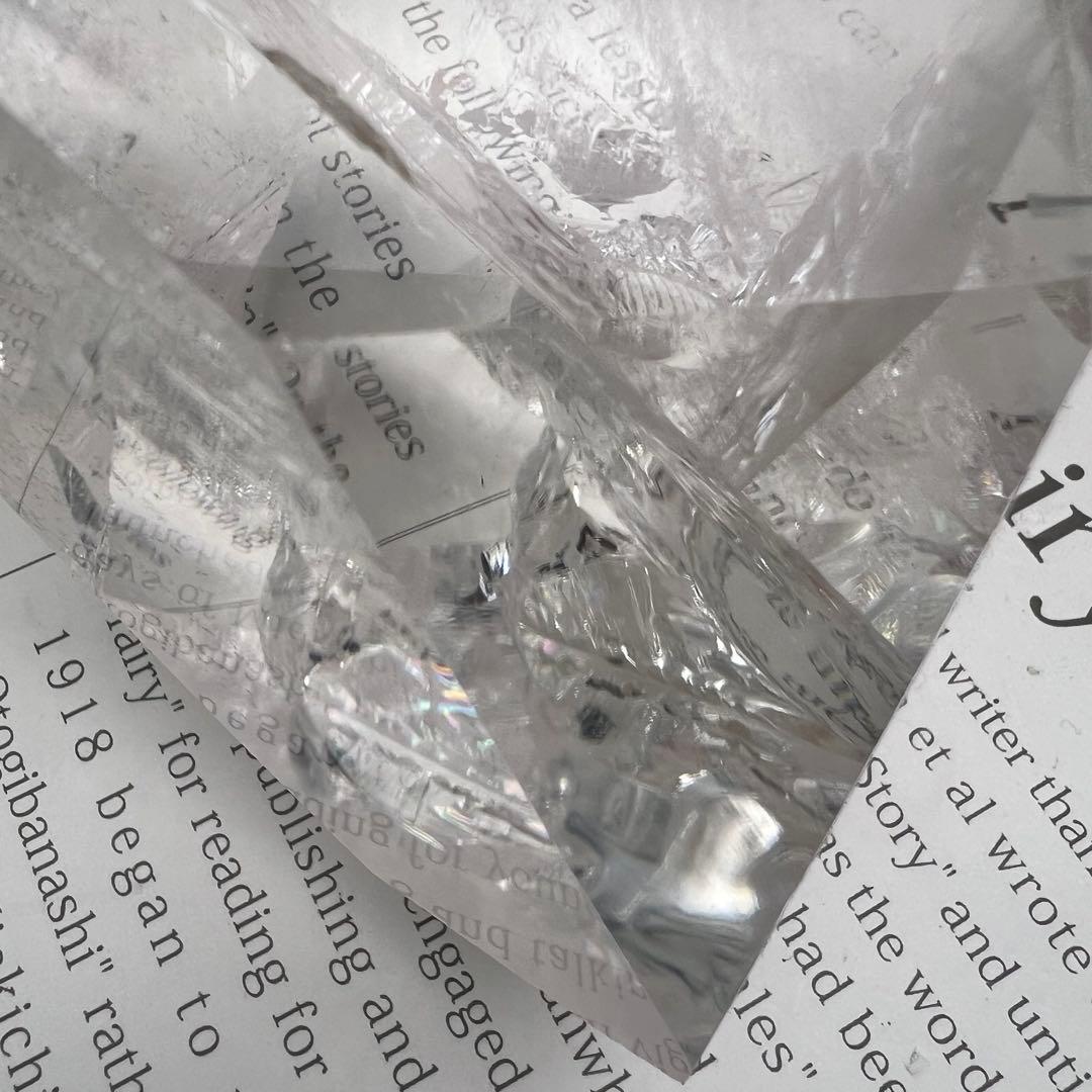 ✳✨究極の激凄超逸品❗✨極上超高透明度とレインボー✨虹入り 水晶 六角柱 天然石