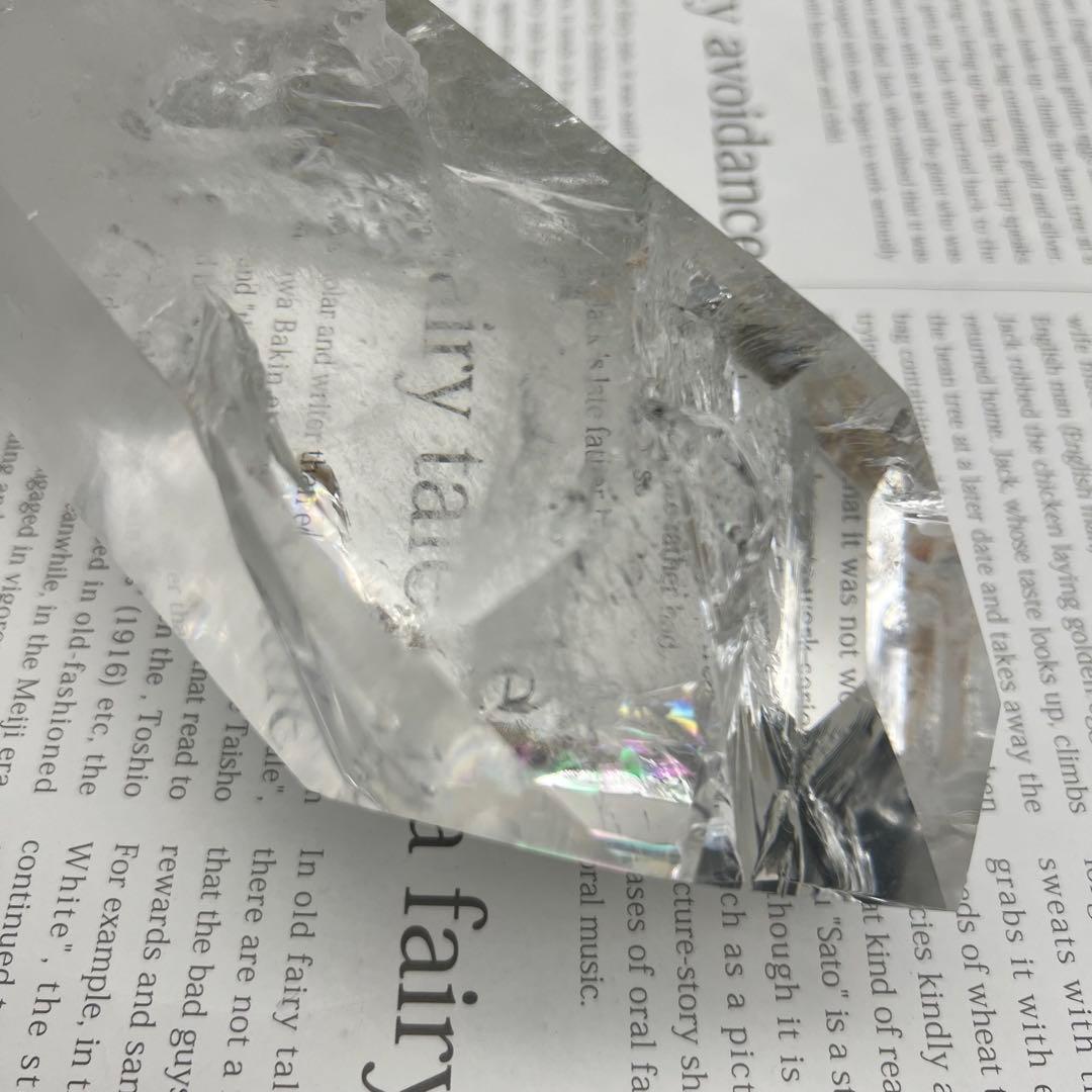 ✳✨究極の激凄超逸品❗✨極上超高透明度とレインボー✨虹入り 水晶 六角柱 天然石