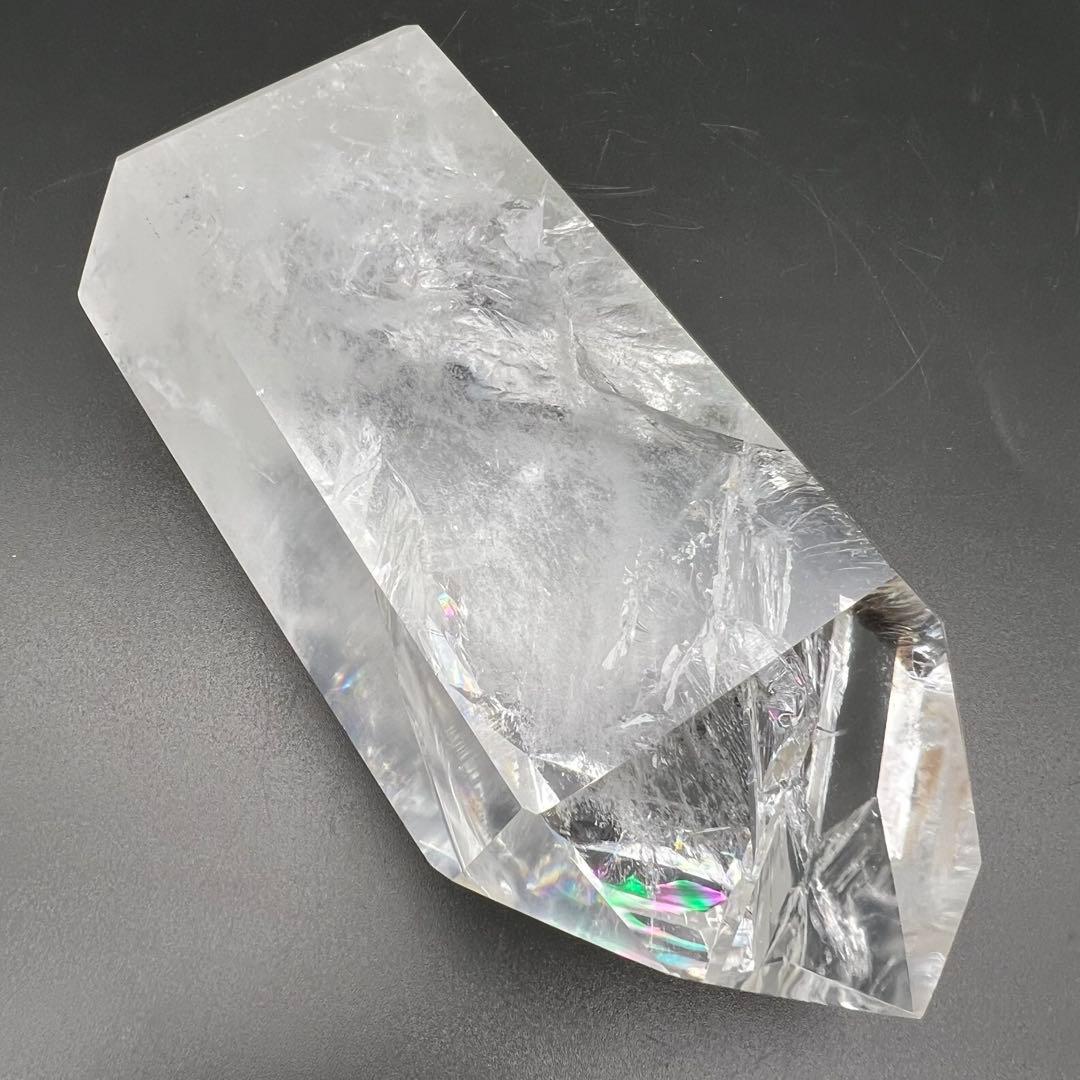 ✳✨究極の激凄超逸品❗✨極上超高透明度とレインボー✨虹入り 水晶 六角柱 天然石