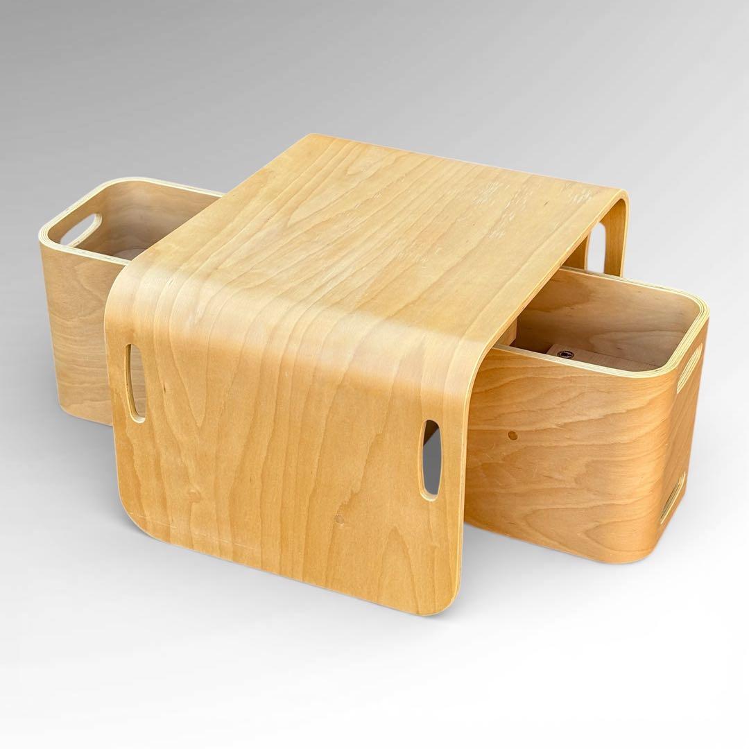 【美品】HOPPLE ホップル コロコロデスク＆チェア 3点セット ナチュラル