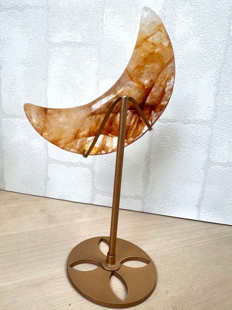 ゴールデンヒーラー　ムーン　月　虹入　スタンド付き