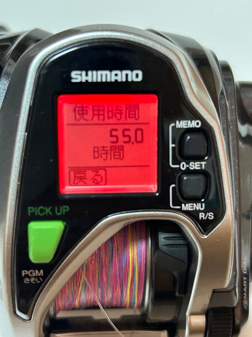 シマノ フォースマスター800 夢屋ハンドルノブ　巻上8.7㎞ 通電時間55時間