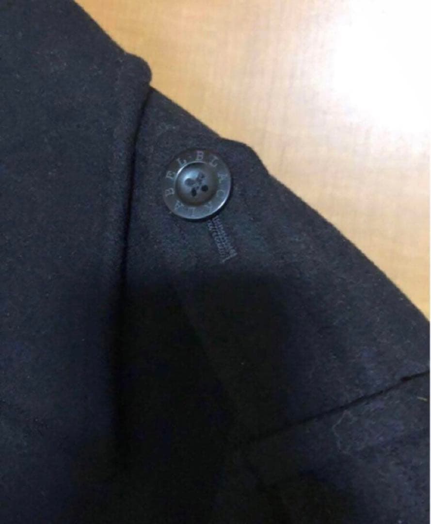 Burberry Black Label カシミヤ混チェスターコート 黒 L