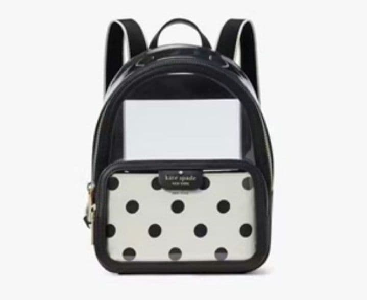 kate spade ドット柄 シースルー　バックパック