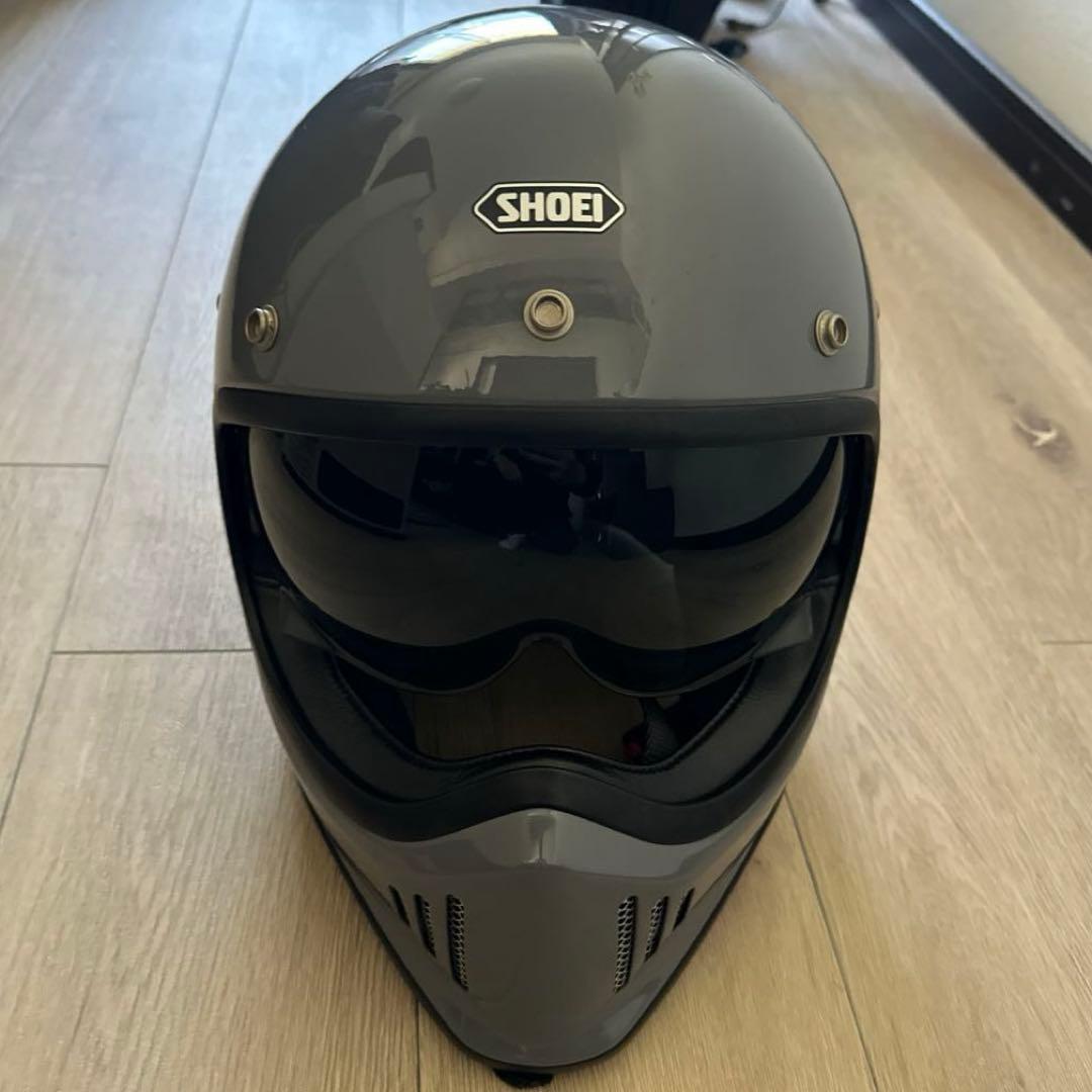 SHOEI exZERO ヘルメット/Lサイズ/グレー/スモークシールド付き