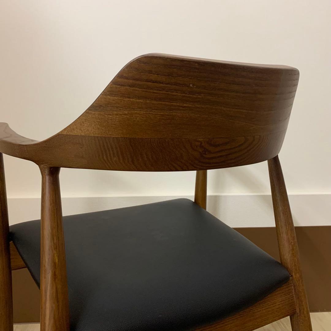 【美品】アイロスジャパン LeapⅡチェア ウォールナット色 無垢材