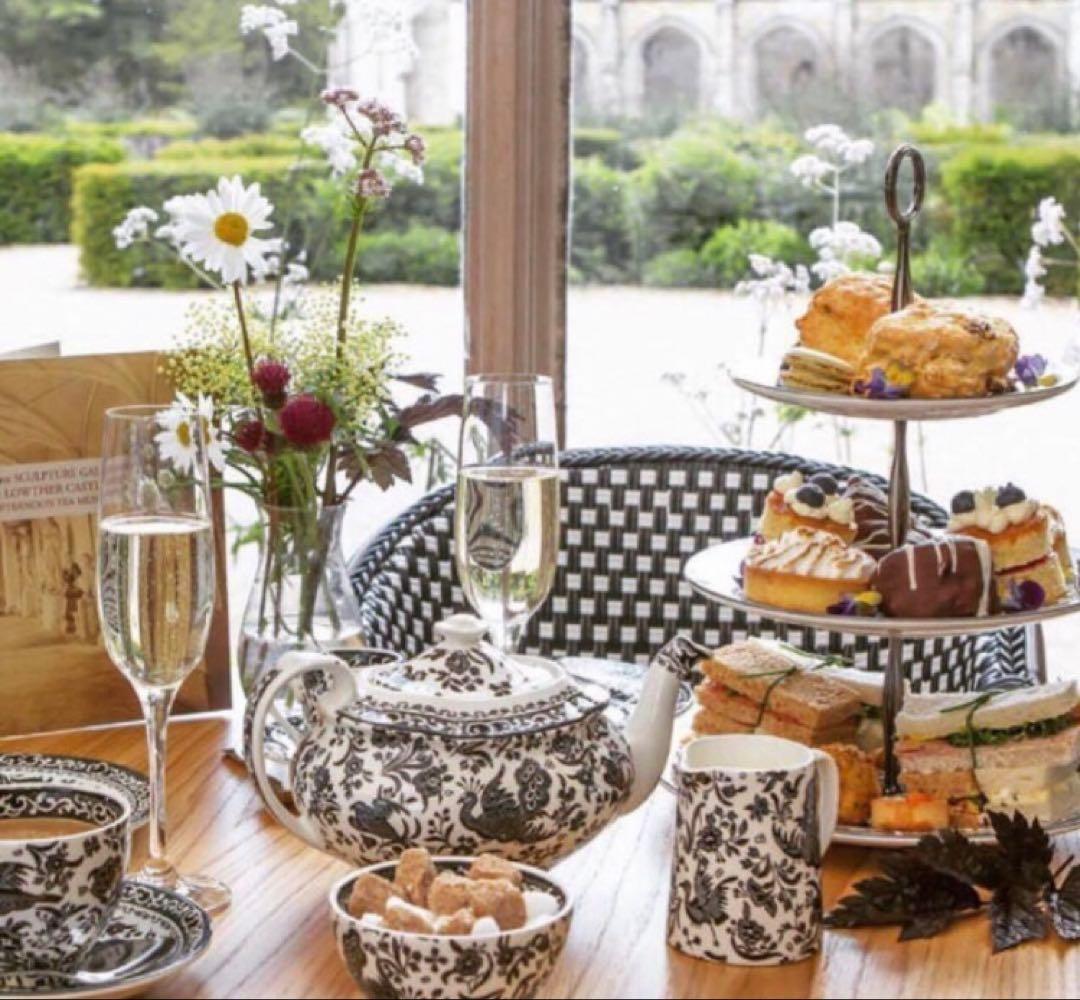 バーレイ ブラックリーガルピーコックケーキスタンド３段　burleigh 未使用