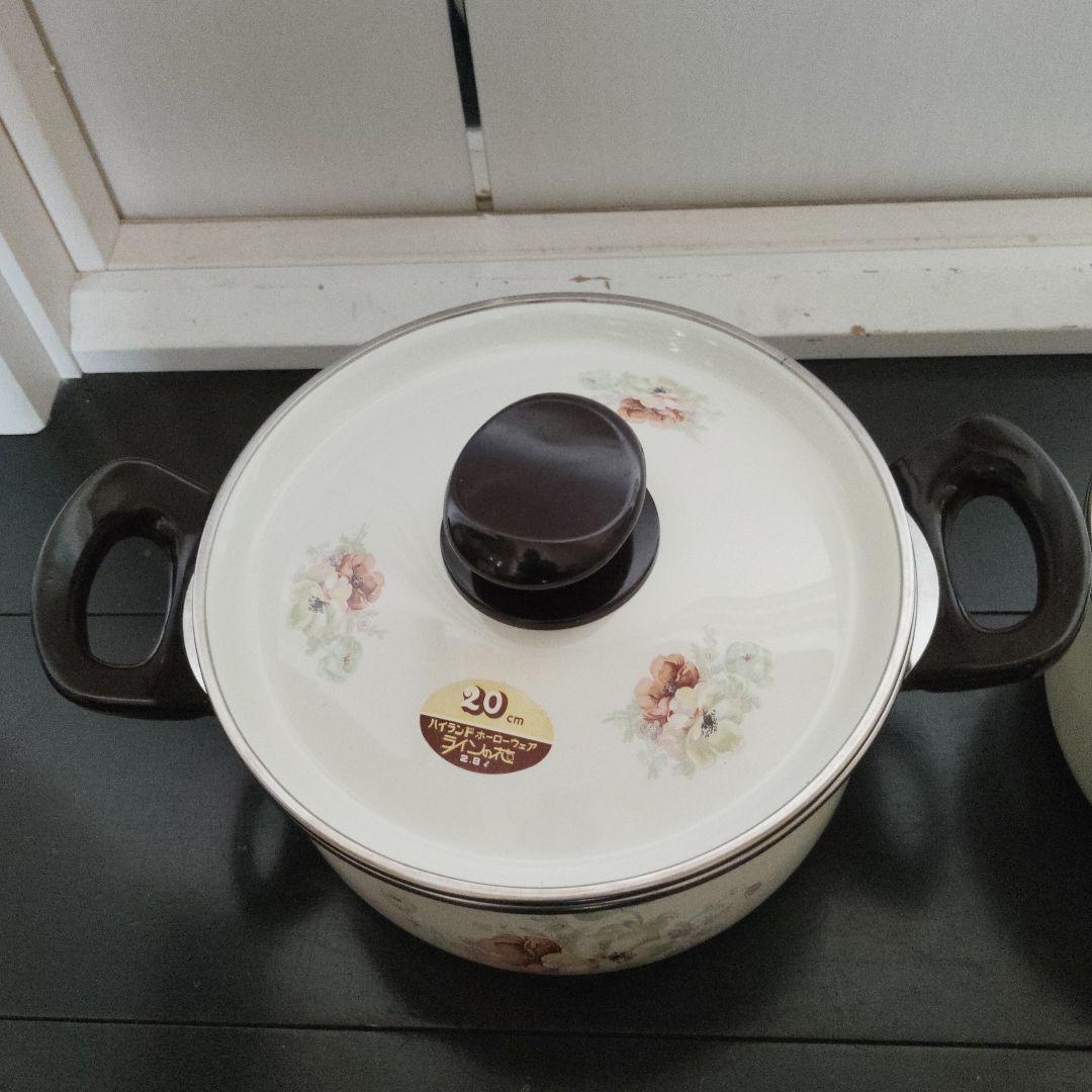 ハイランドホーローウェア　鍋セット 18cm 20cm