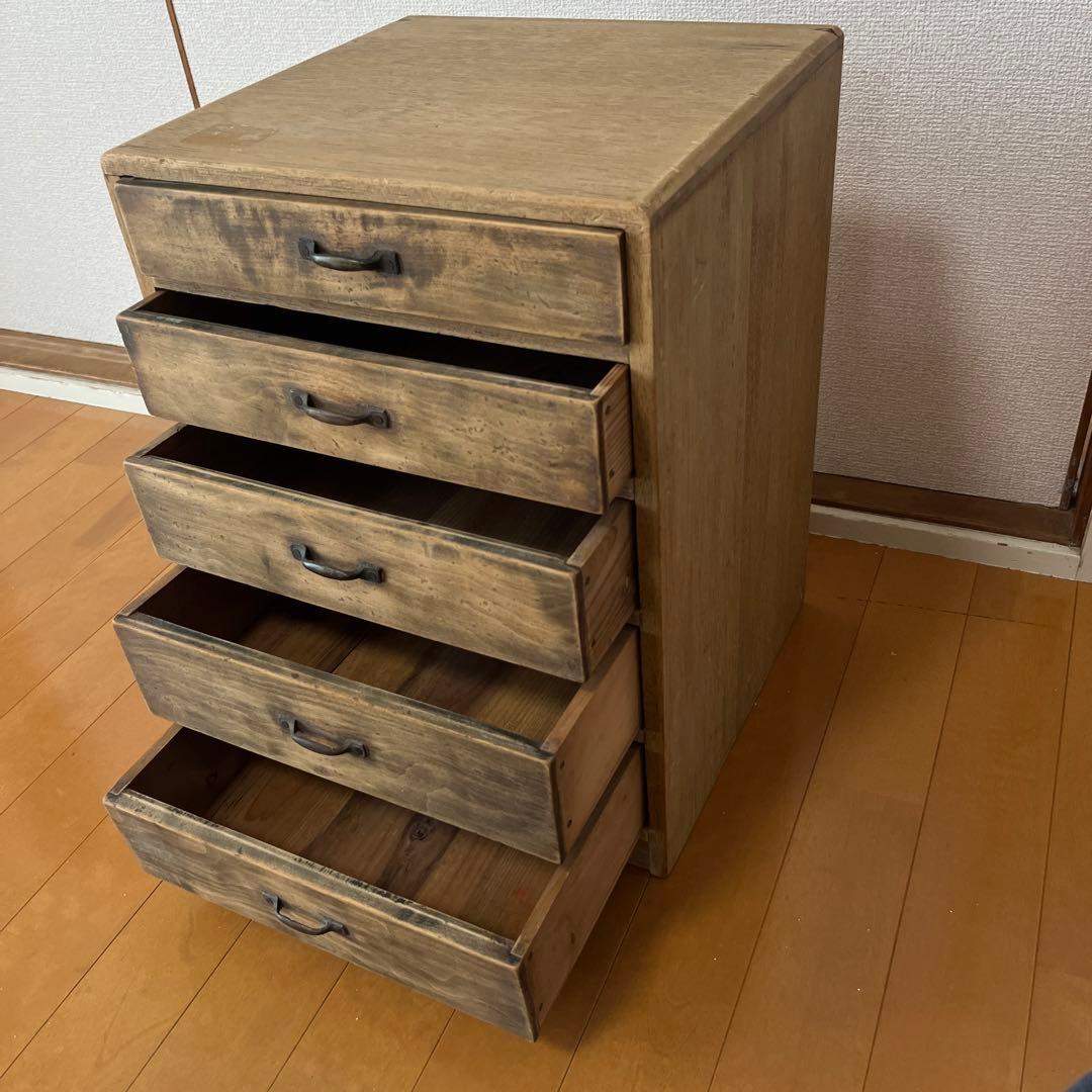 【moko】引き出し　アンティーク　古い家具　５杯