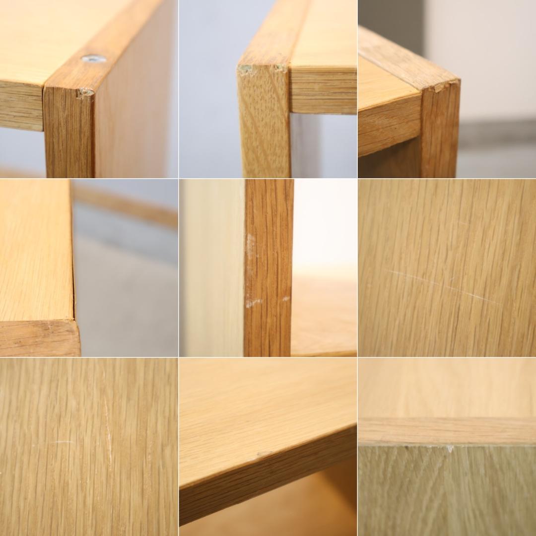 無印良品 MUJI オーク材 スタッキングシェルフ 3段・1列 引出し付シェルフ